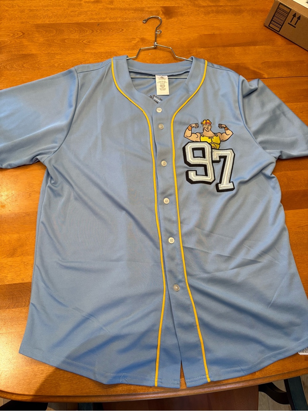 Men’s baseball disney hercule’s jersey size large